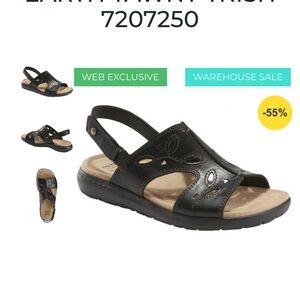Earth origins  Black Cutout Sandals Earth origins